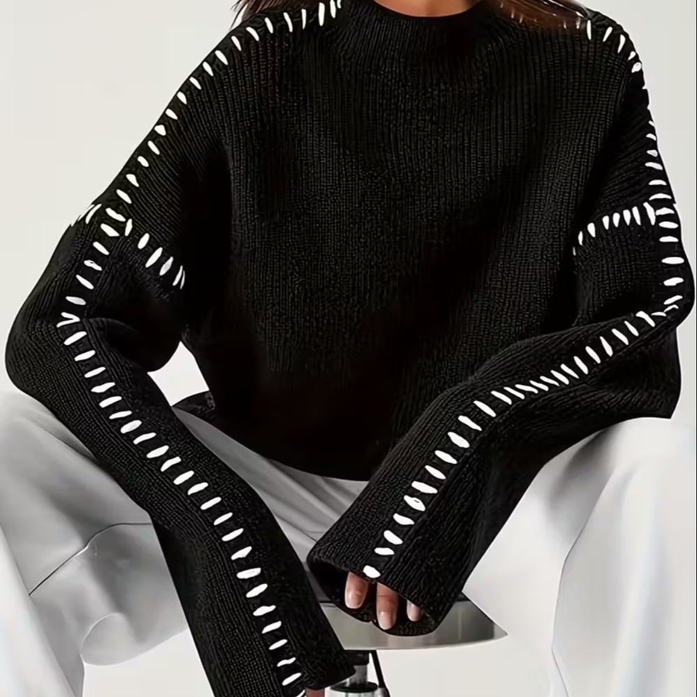 Unk Black Sweater with White Detailing